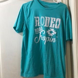 Teal rodeo shirt